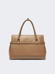 Natural leather handbag - Mud