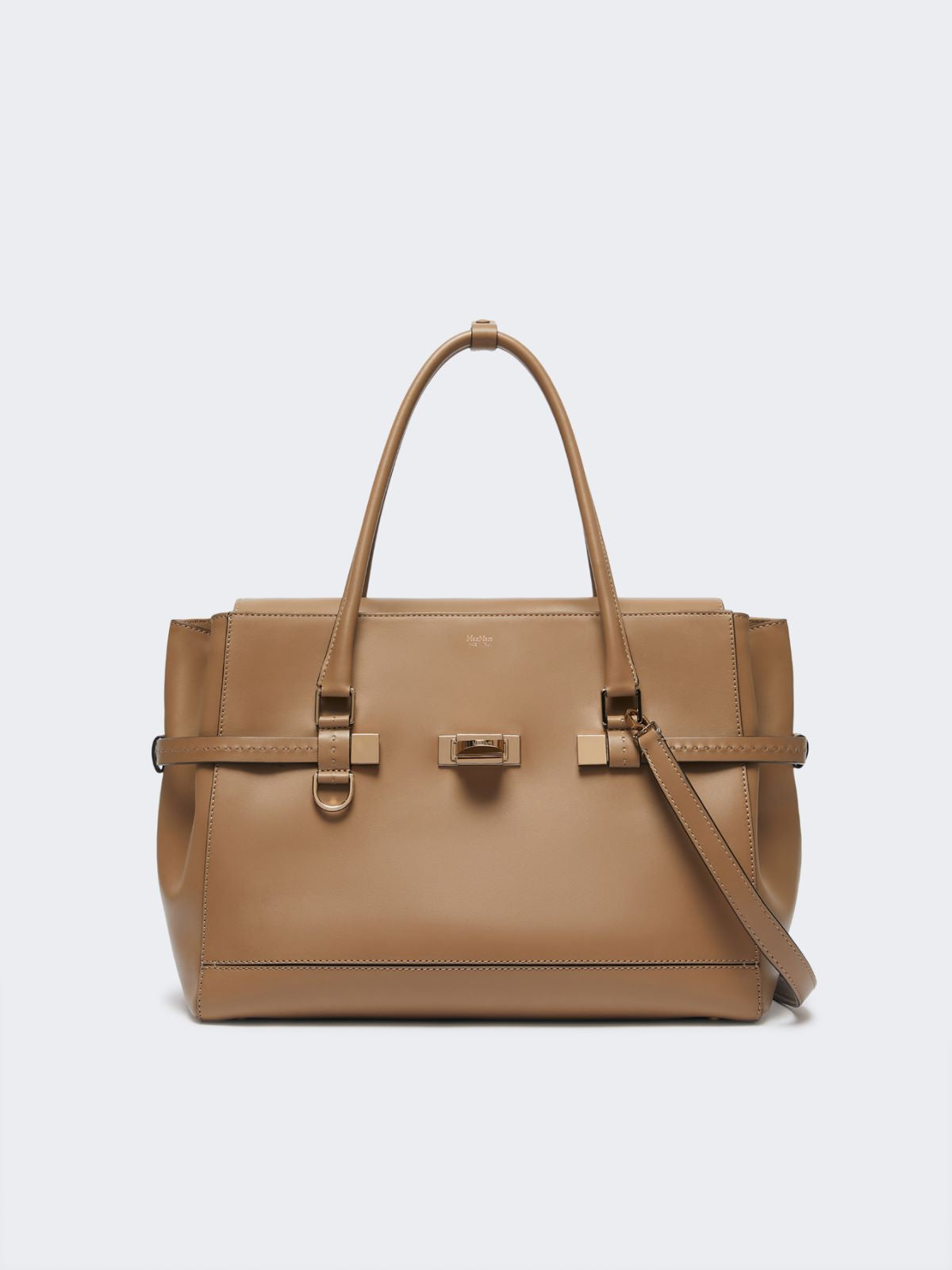 Natural leather handbag - Mud