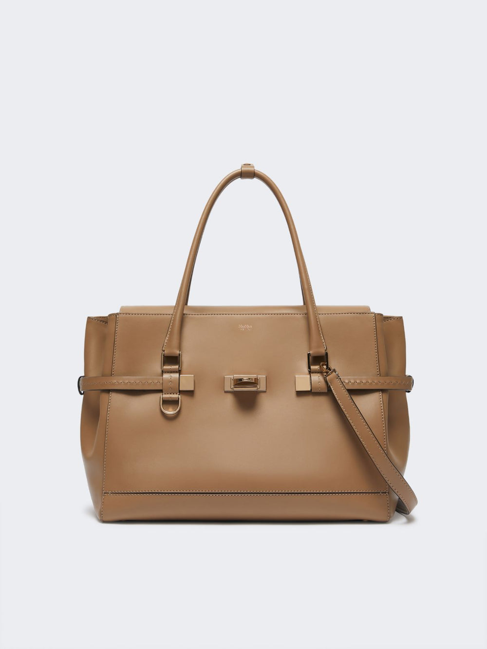 Natural leather handbag - Mud