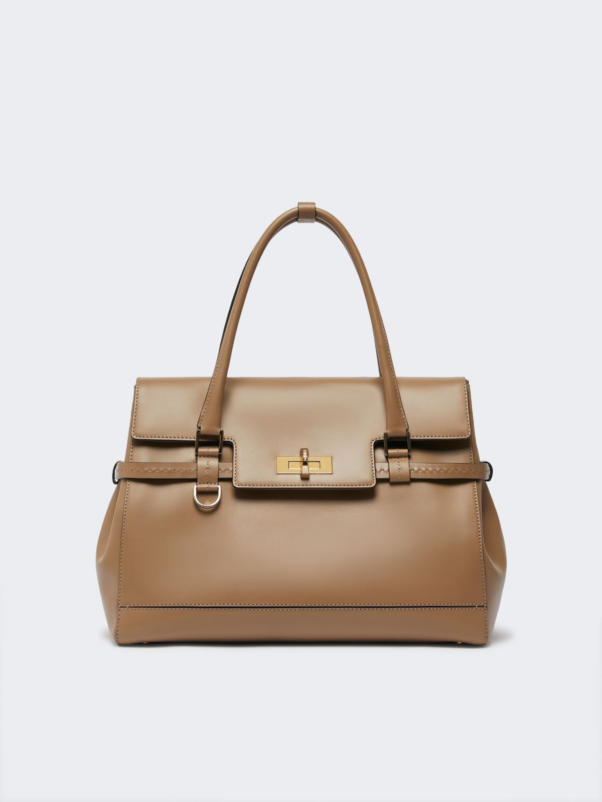 Natural leather handbag - Mud
