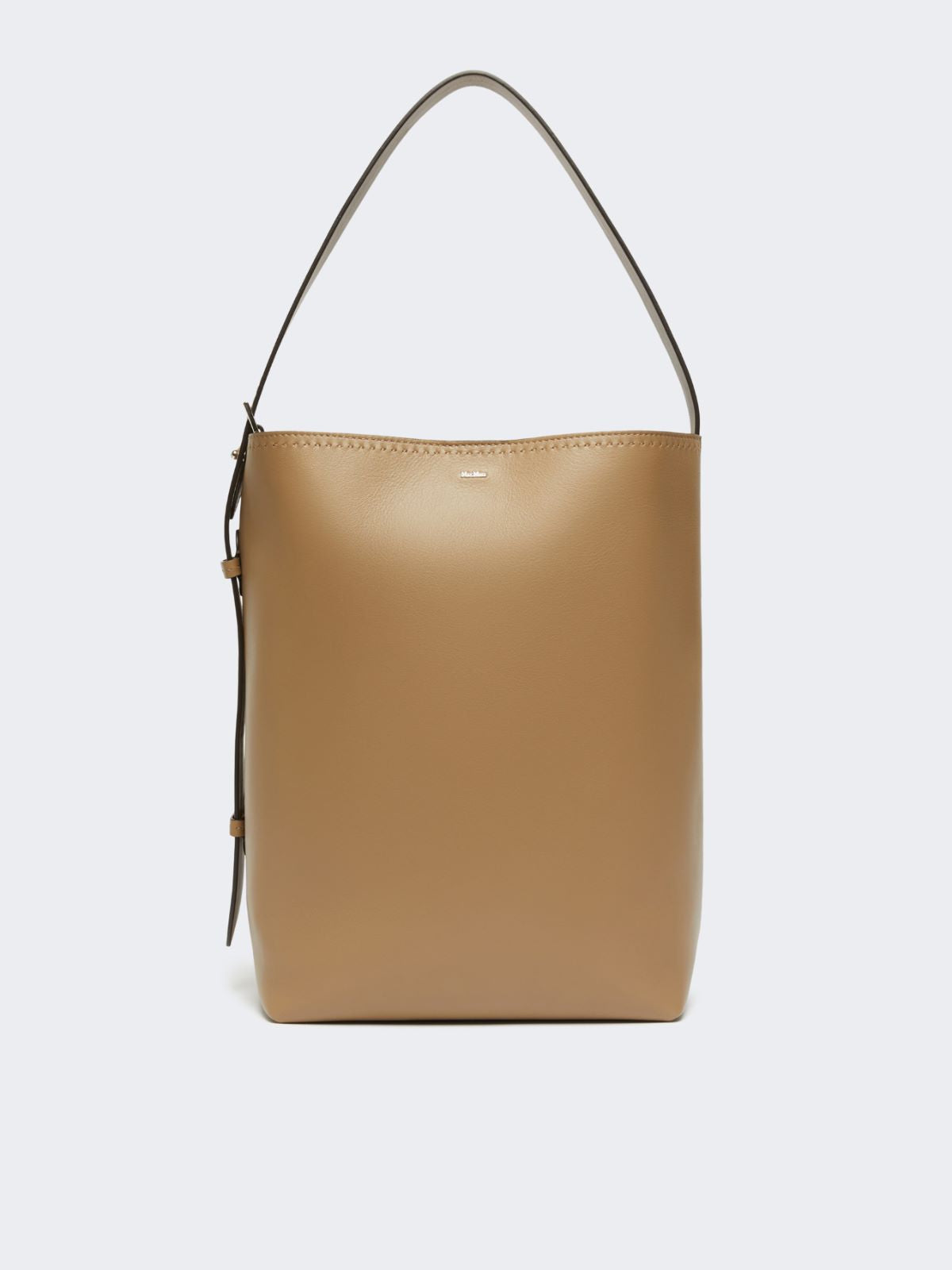 Archetipo Medium Leather Bucket Bag - Mud