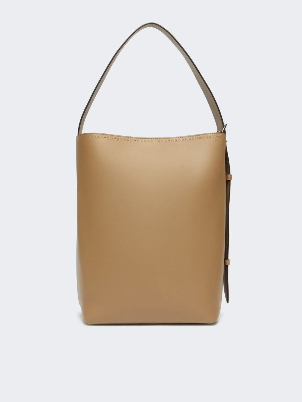 Archetipo Medium Leather Bucket Bag - Mud