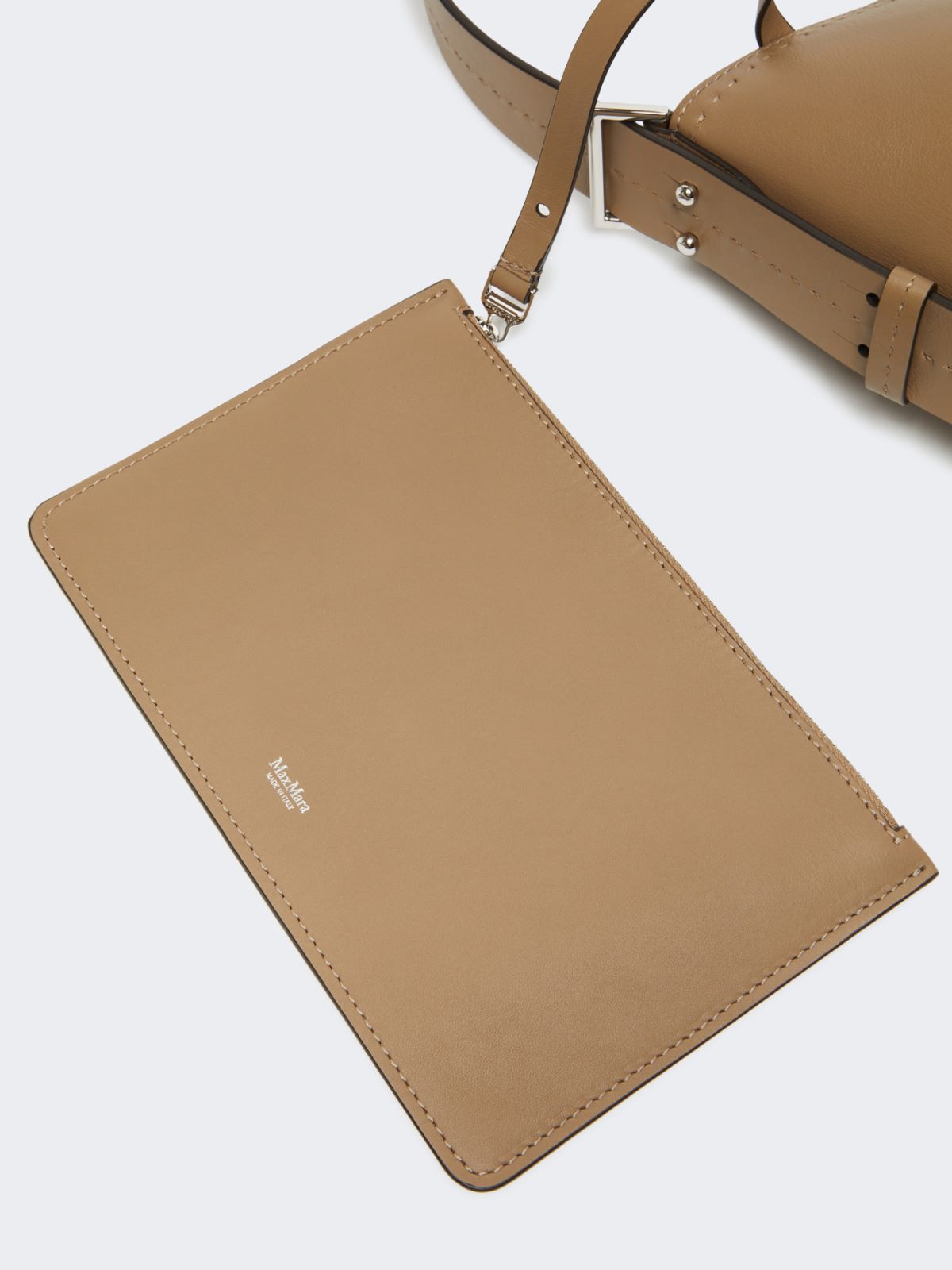 Archetipo Medium Leather Bucket Bag - Mud