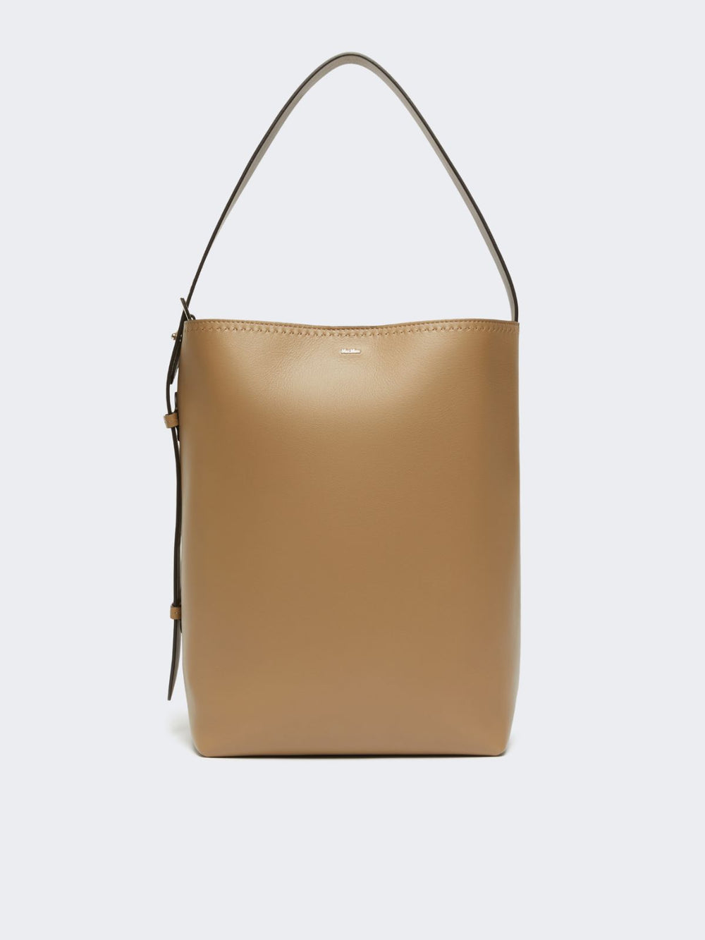 Archetipo Medium Leather Bucket Bag - Mud