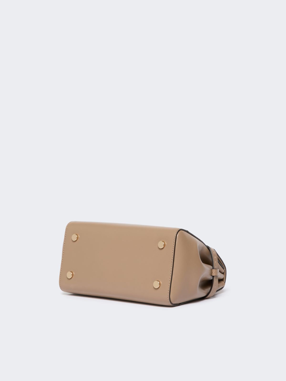 Smooth leather handbag - Mud