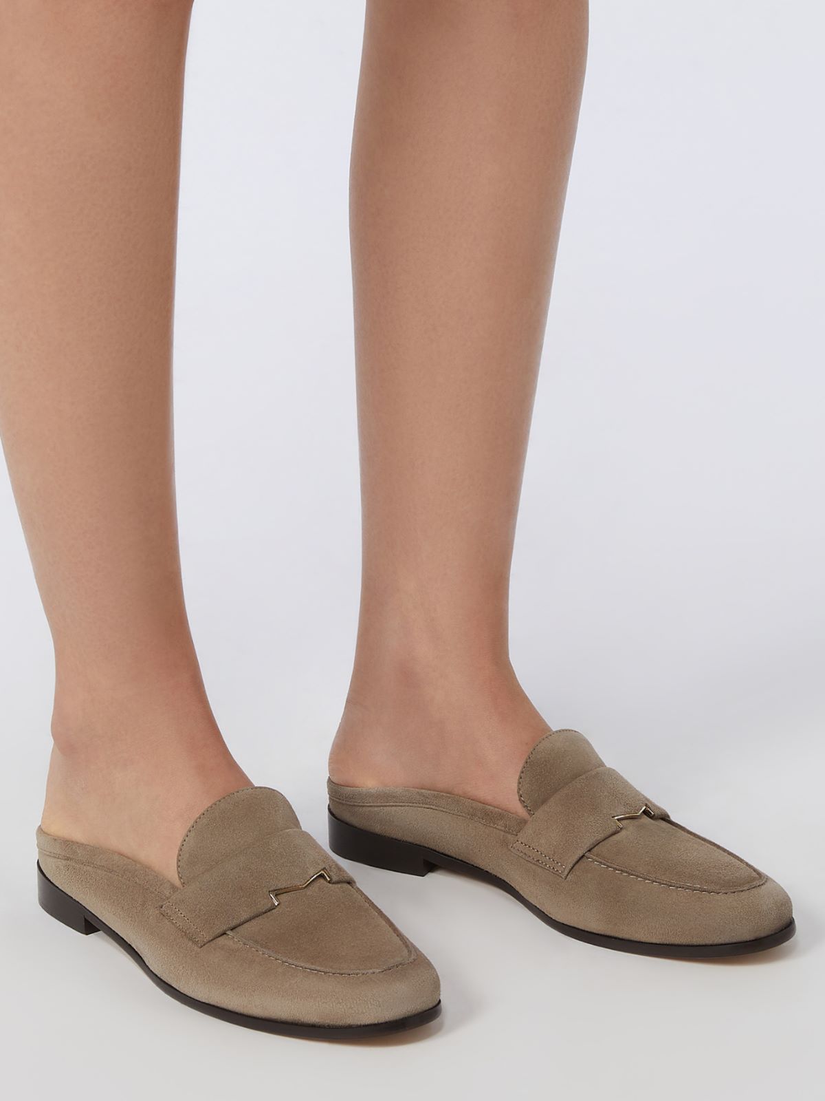 Suede mules - Mud