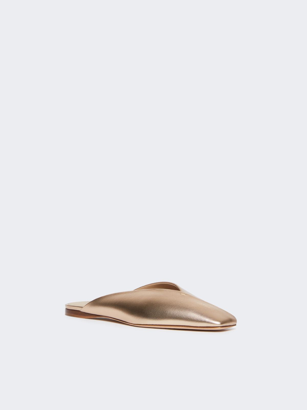 Laminated Nappa leather mules - Pink