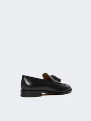Tasselled leather loafers - Black