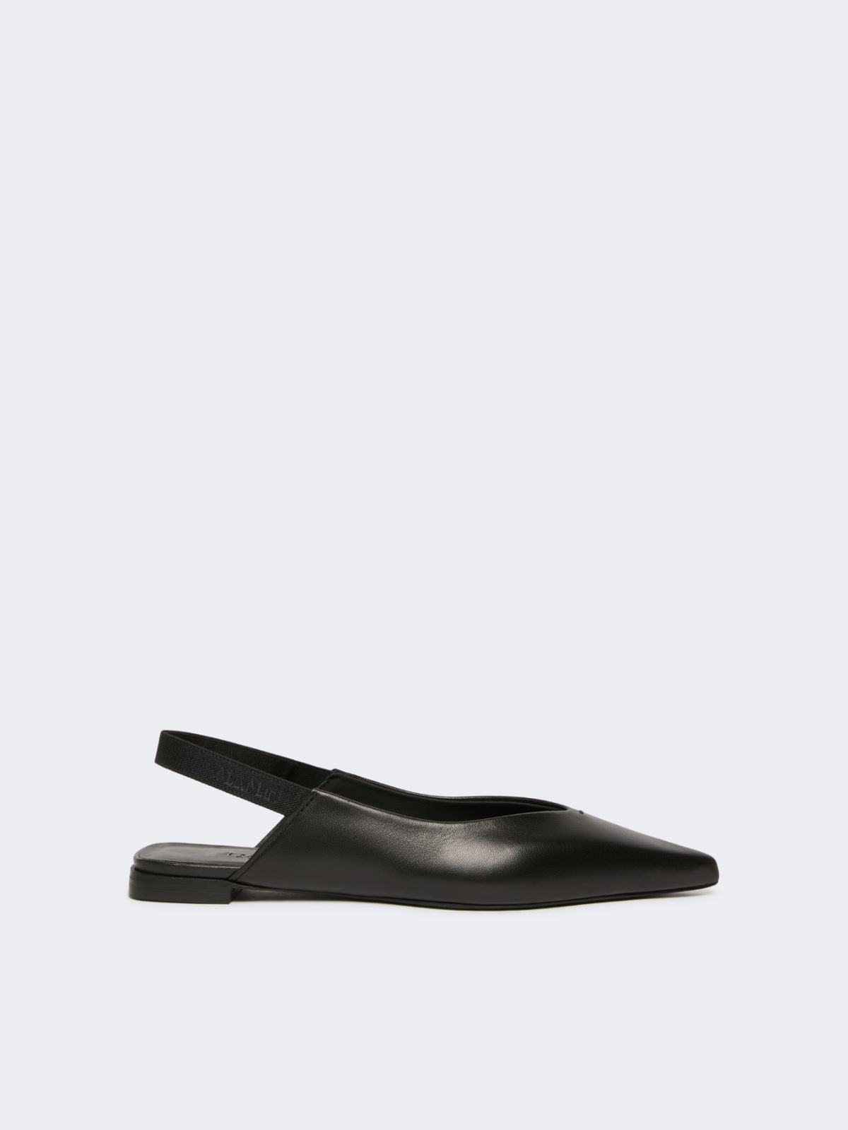 Nappa leather flat slingbacks - Black