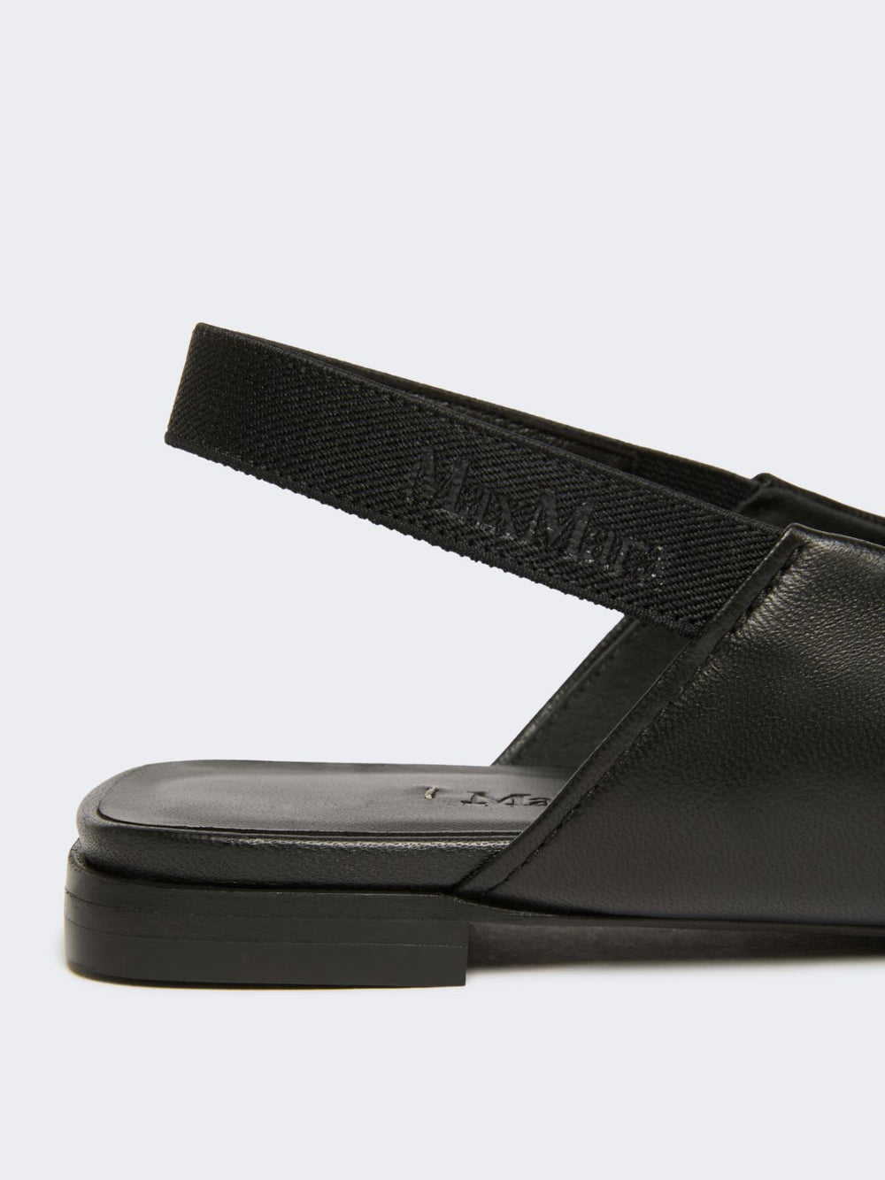Nappa leather flat slingbacks - Black