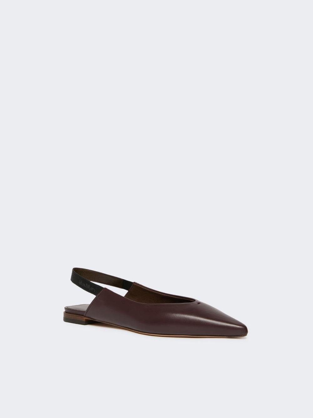 Nappa leather flat slingbacks - Bordeaux