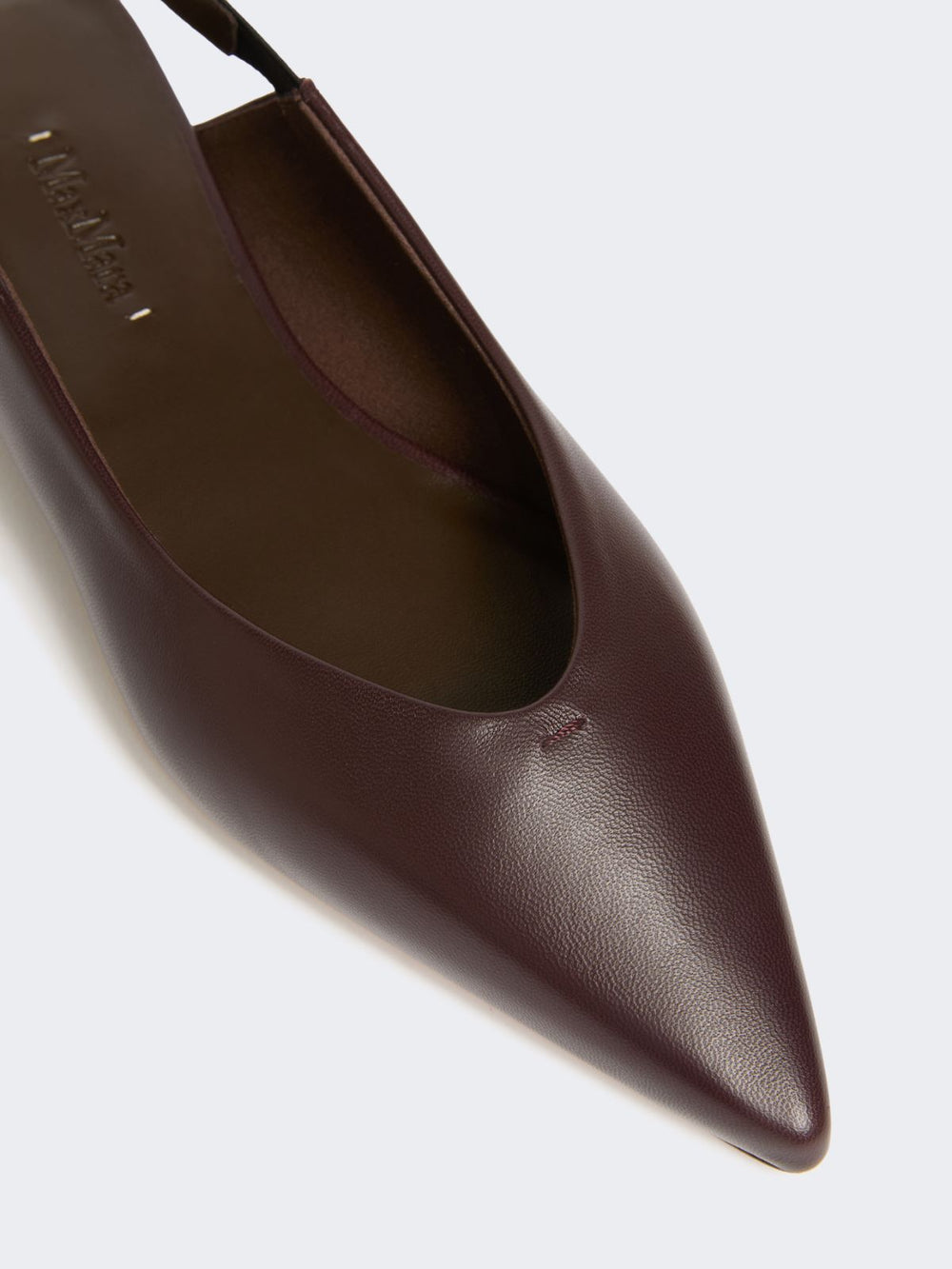Nappa leather flat slingbacks - Bordeaux