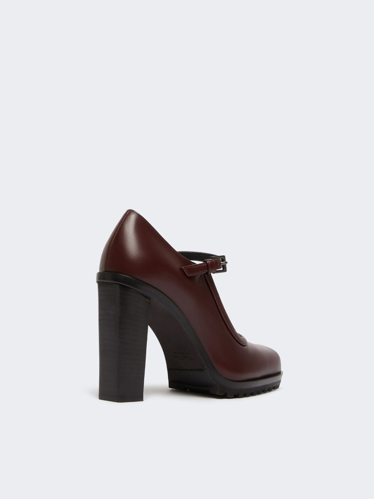 Mary Janes in leather - Bordeaux