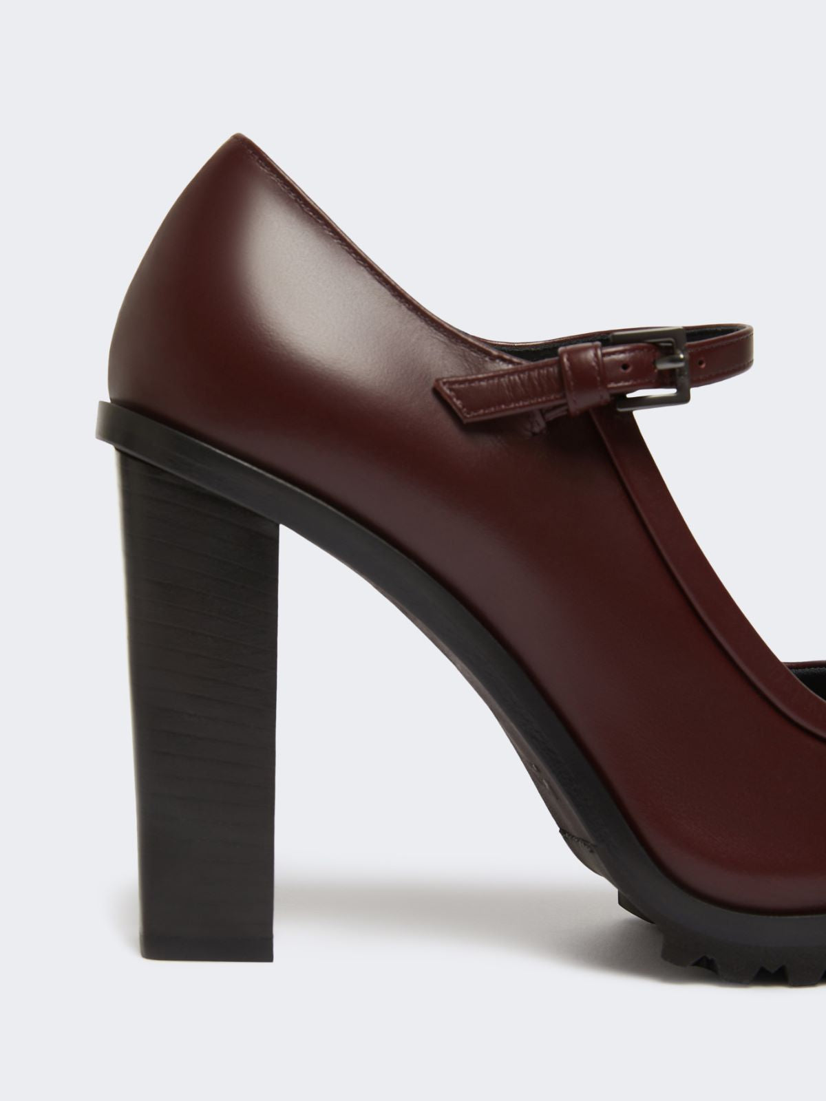 Mary Janes in leather - Bordeaux