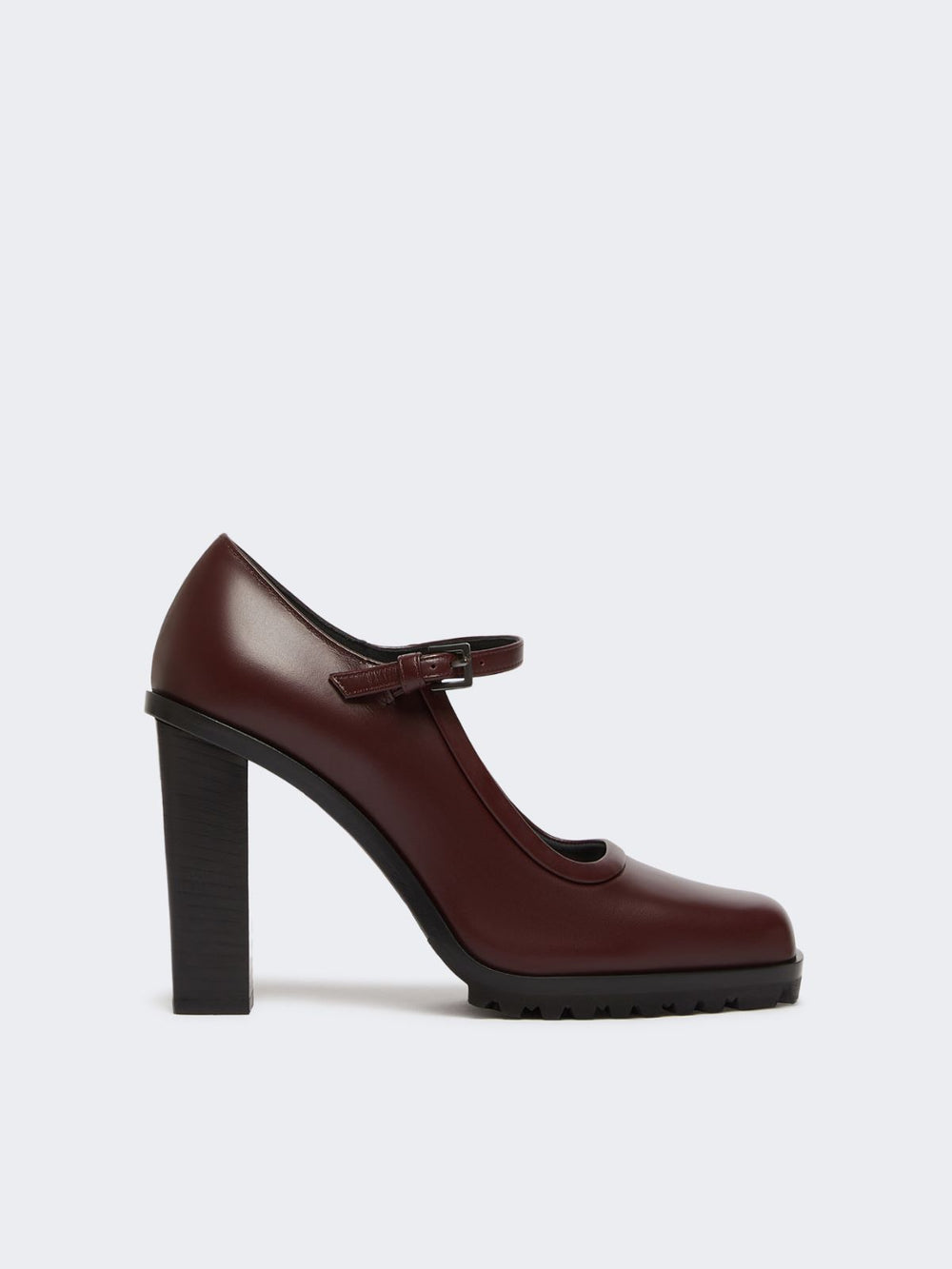 Mary Janes in leather - Bordeaux