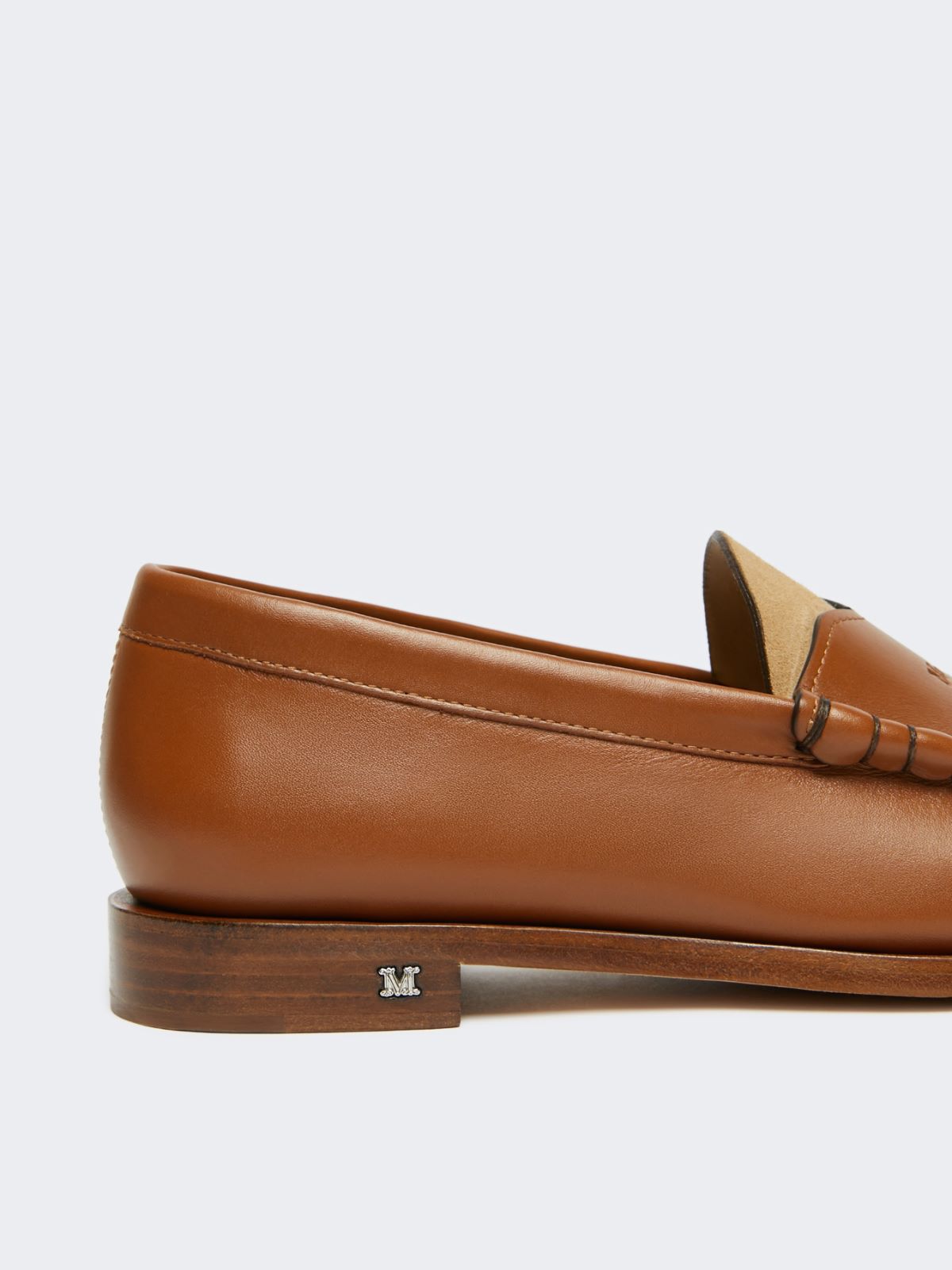 Natural leather moccasins - Amber brown