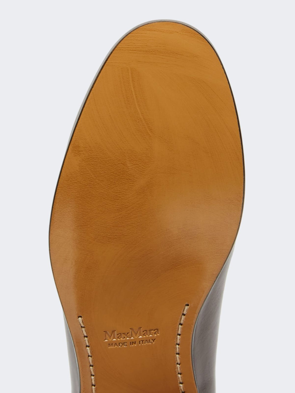 Semi-glossy leather moccasins - Cocoa