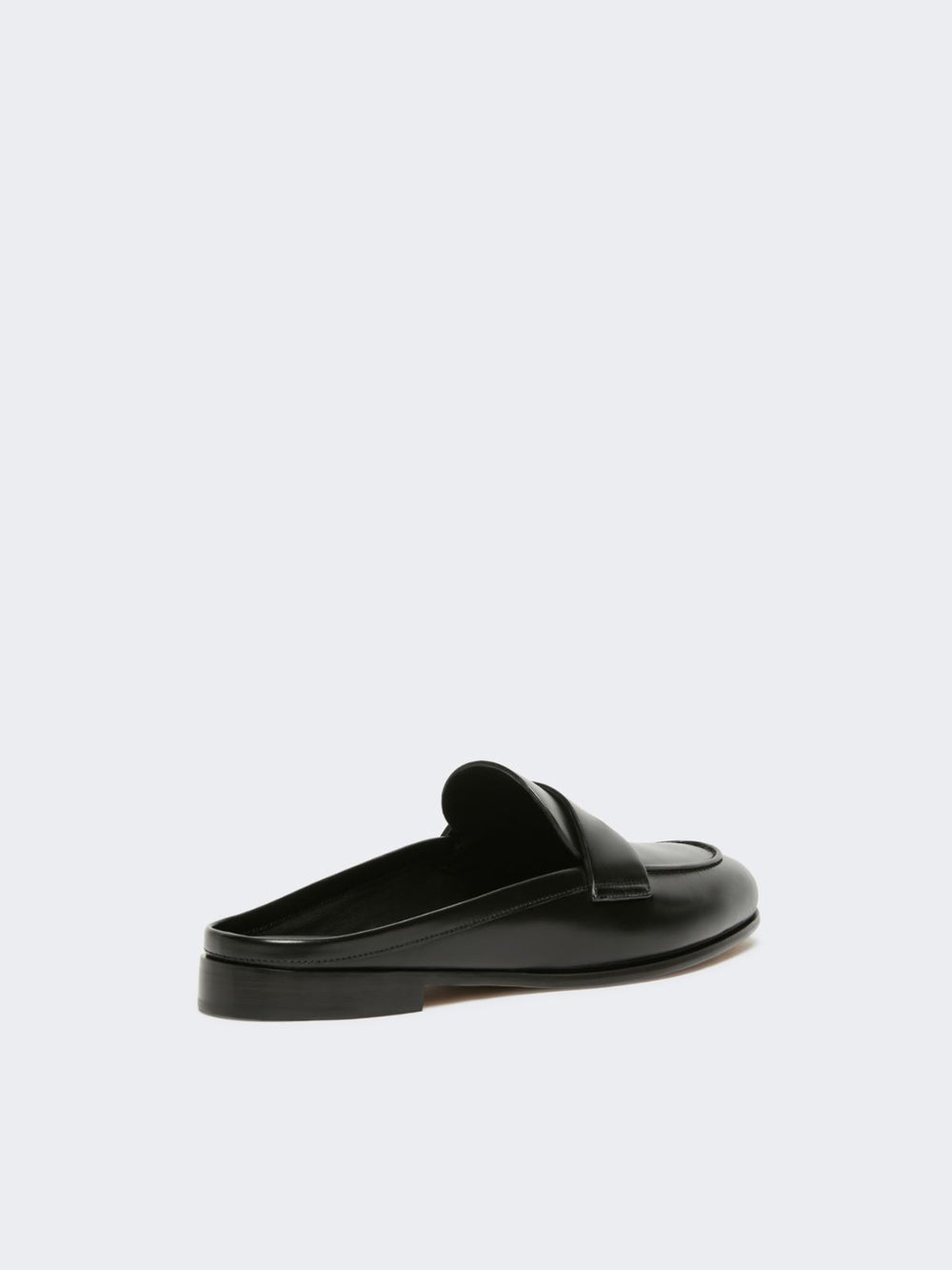 Smooth leather mule moccasins - Black