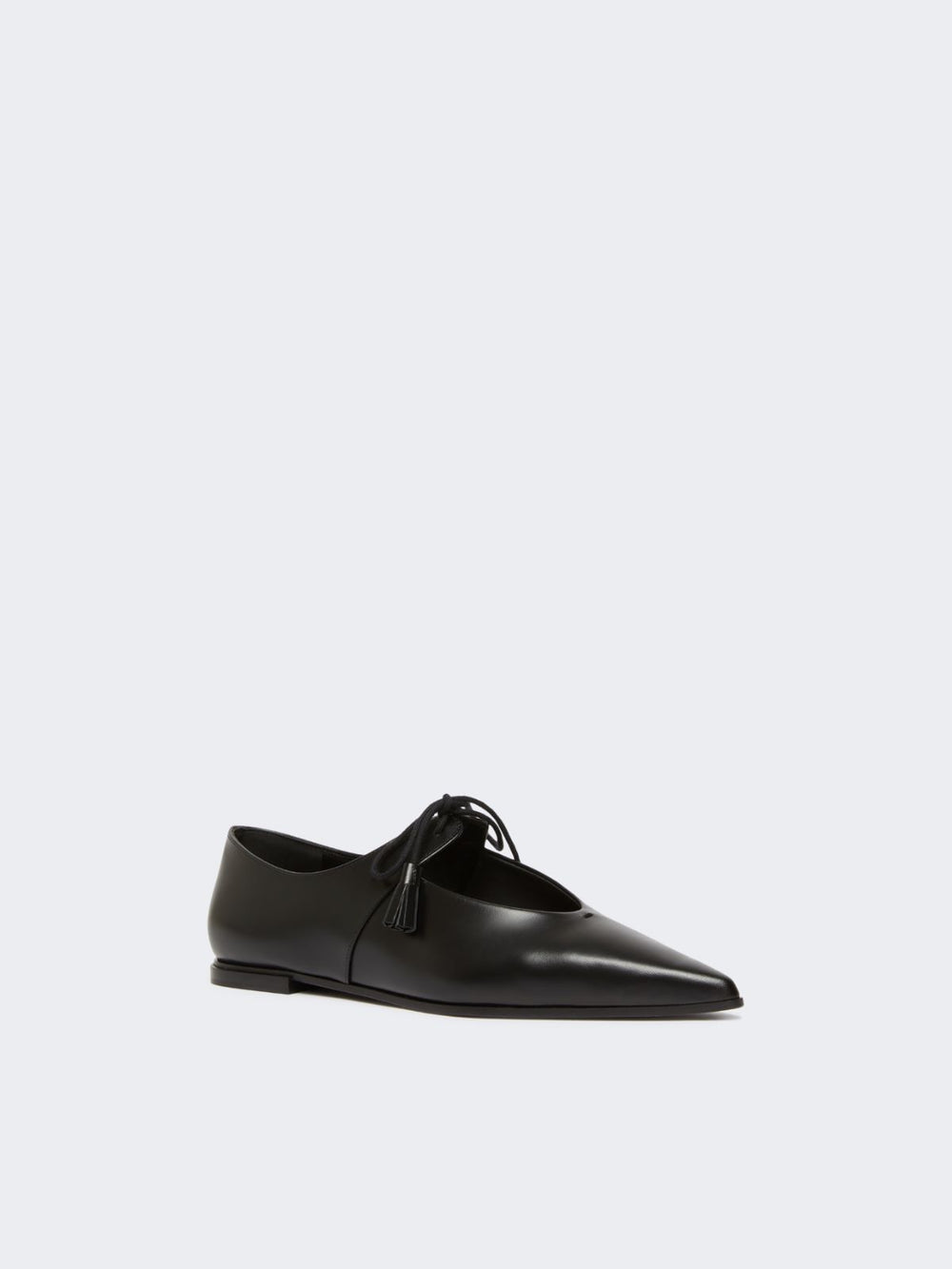 Smooth leather ballet flats - Black