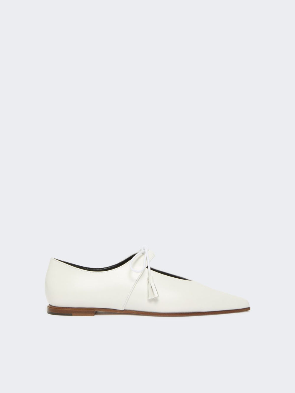 Smooth leather ballet flats - Ivory