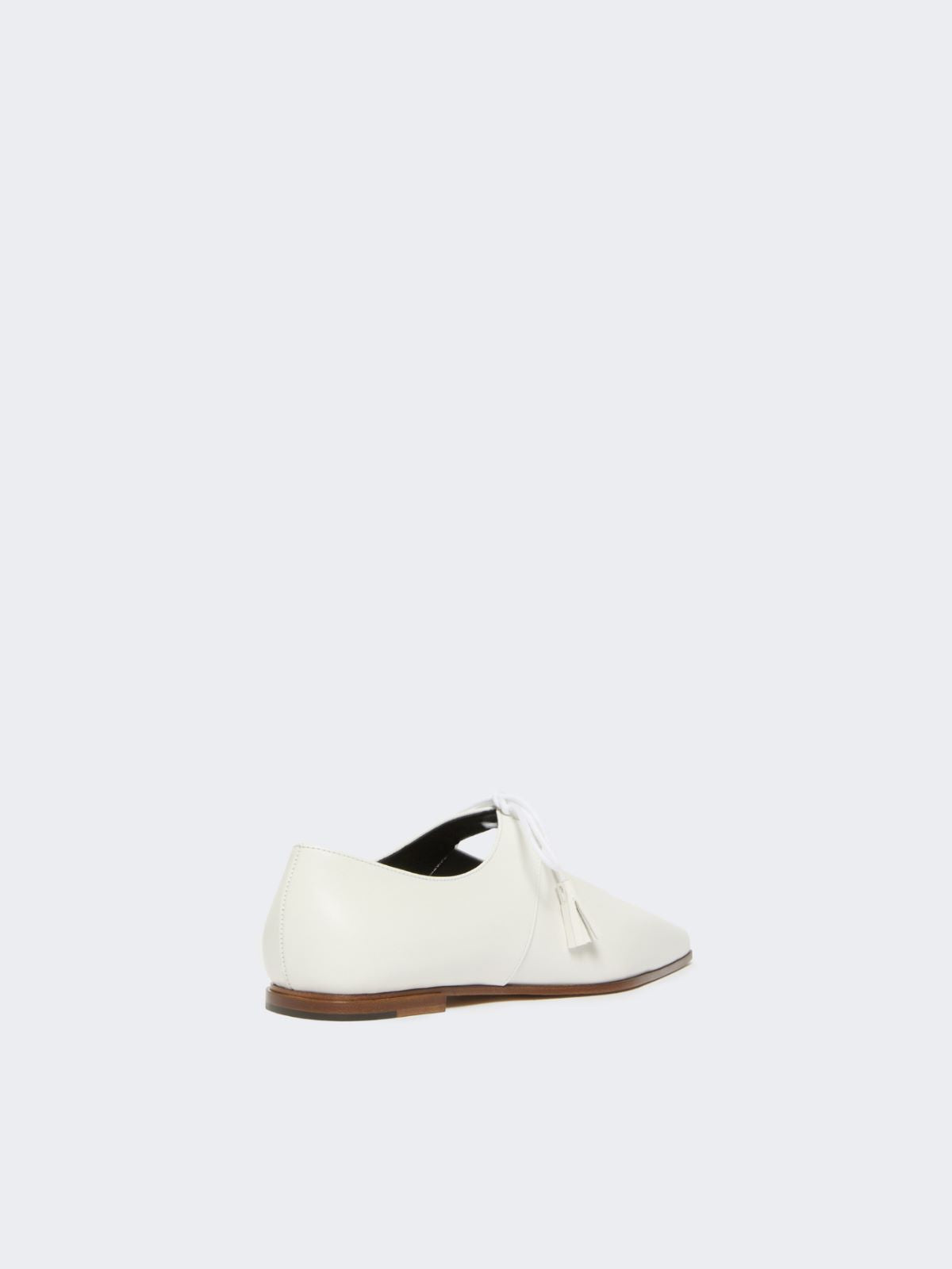 Smooth leather ballet flats - Ivory