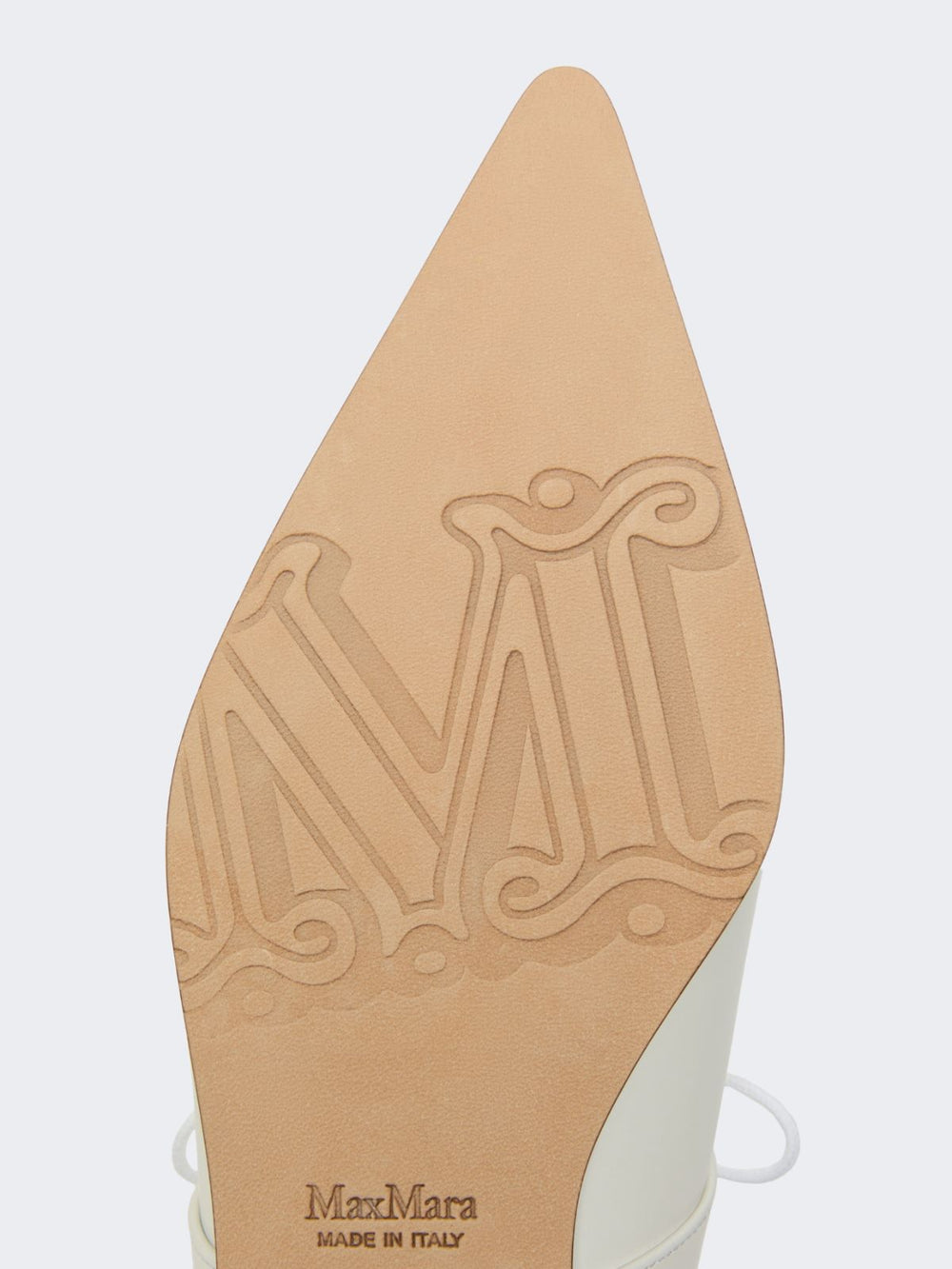 Smooth leather ballet flats - Ivory