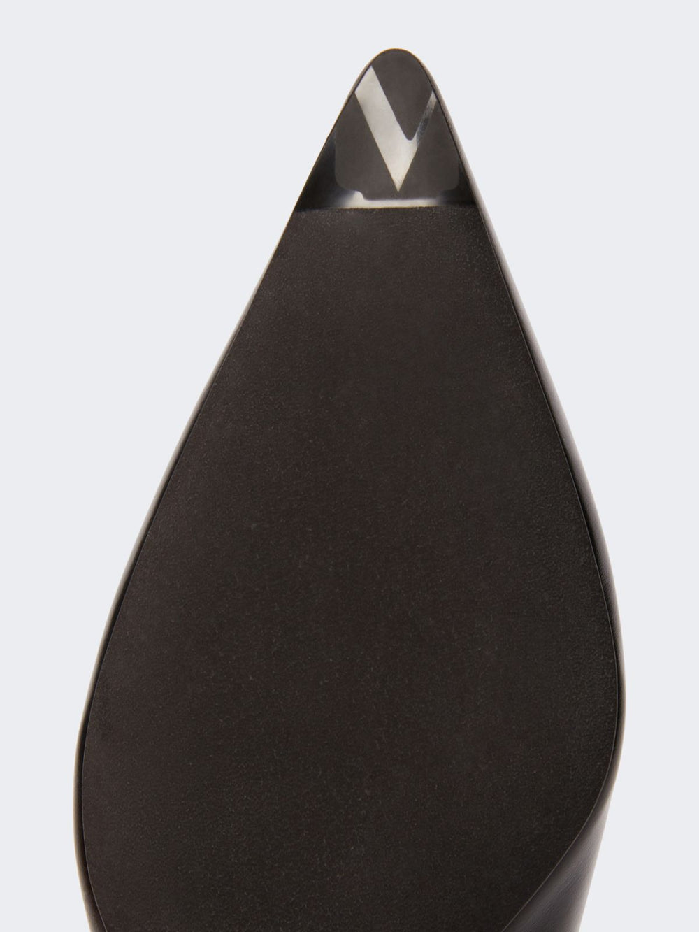 Kitten-heel leather court shoes - Black