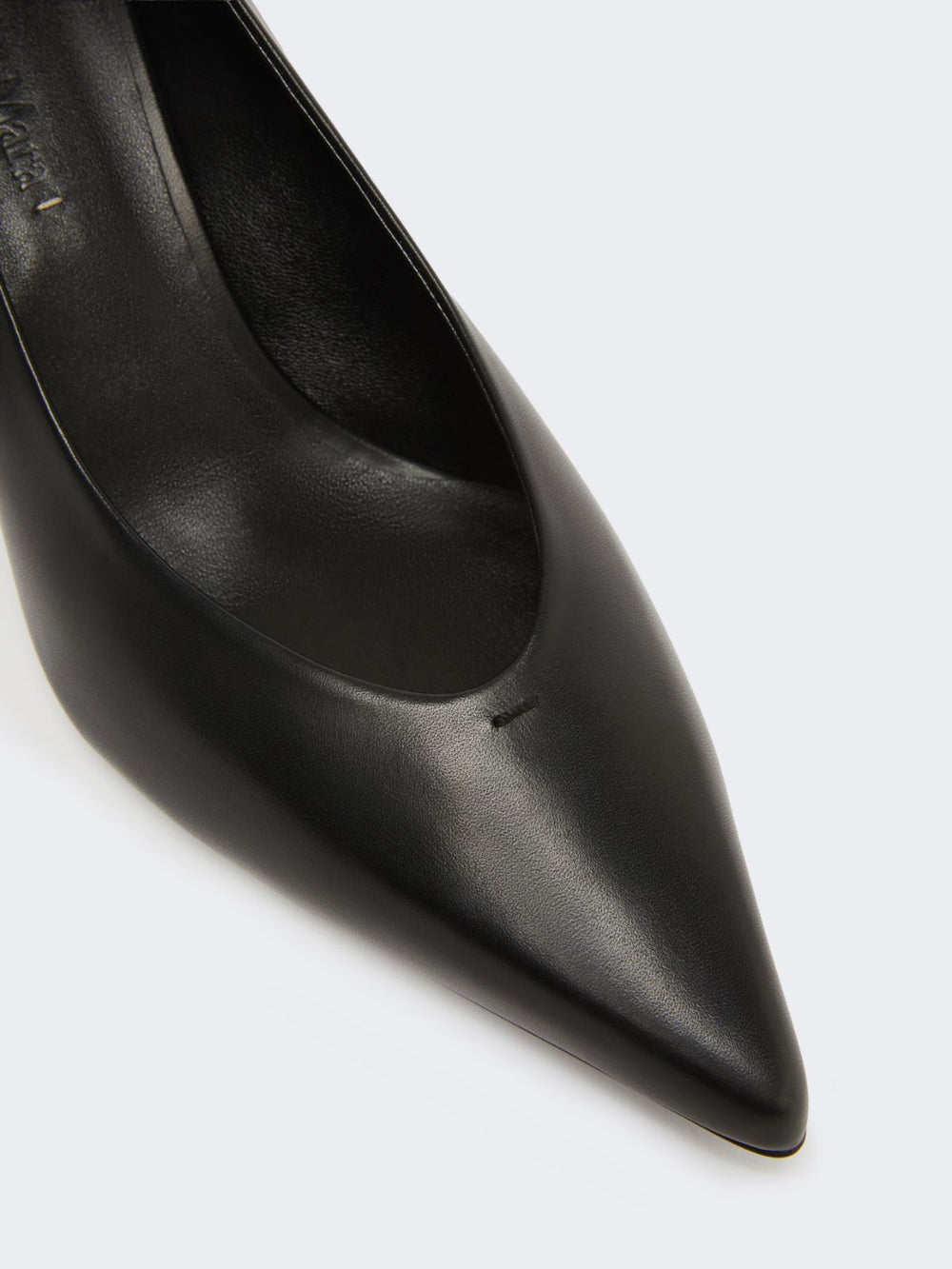 Smooth leather court shoes - Black