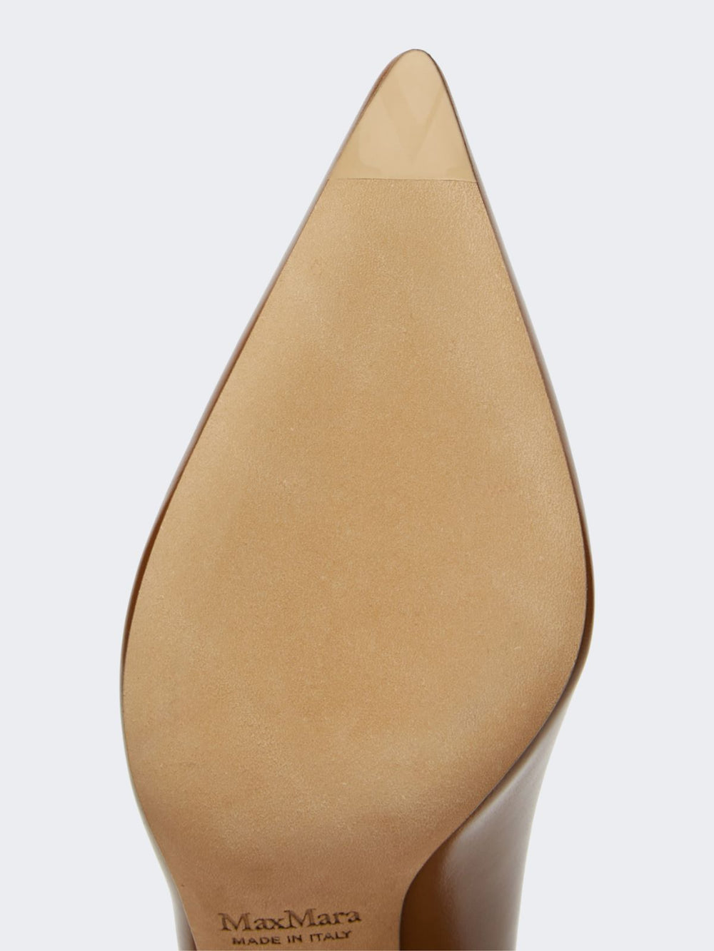 Smooth leather court shoes - Amber brown