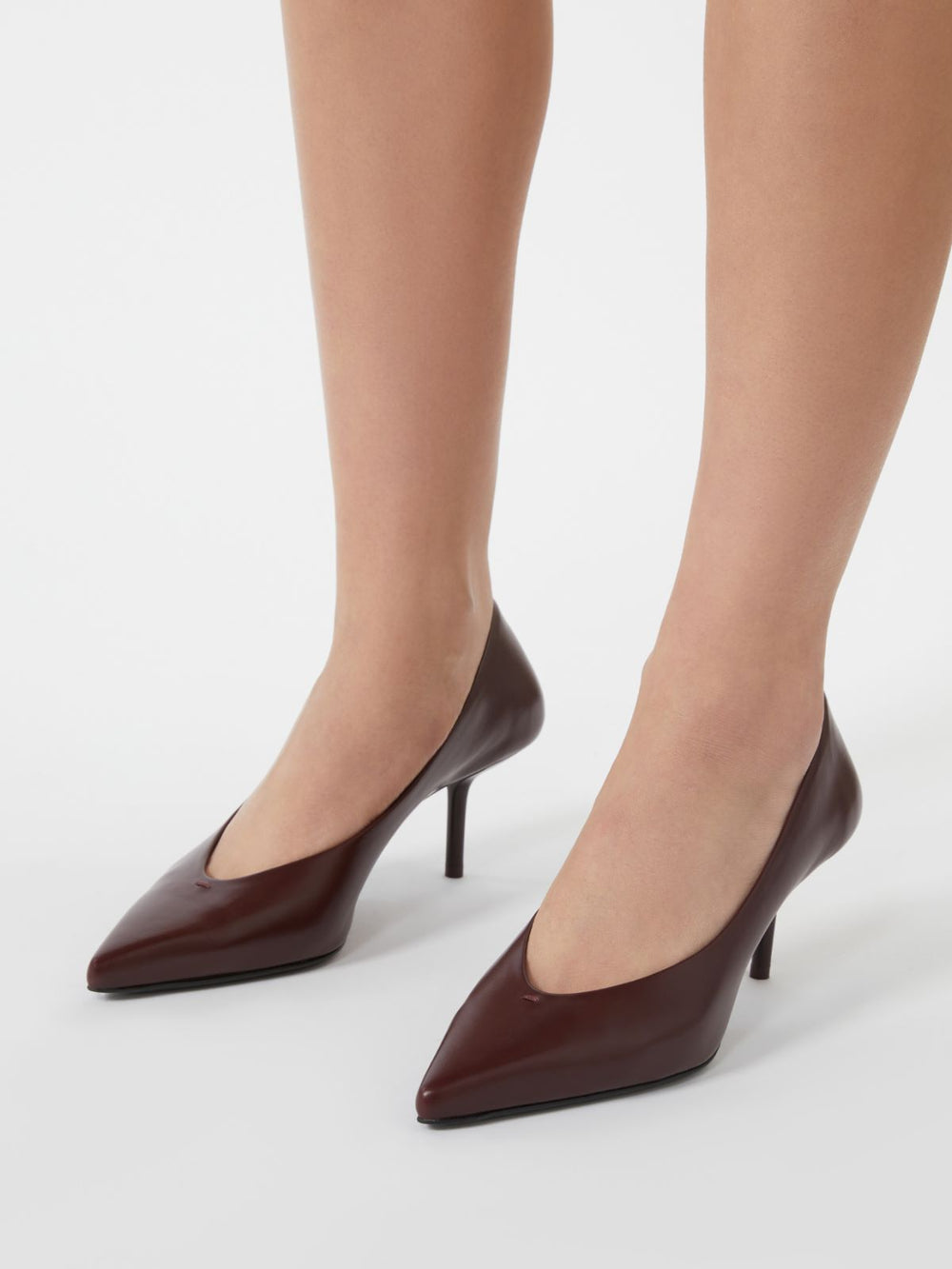 Smooth leather court shoes - Bordeaux