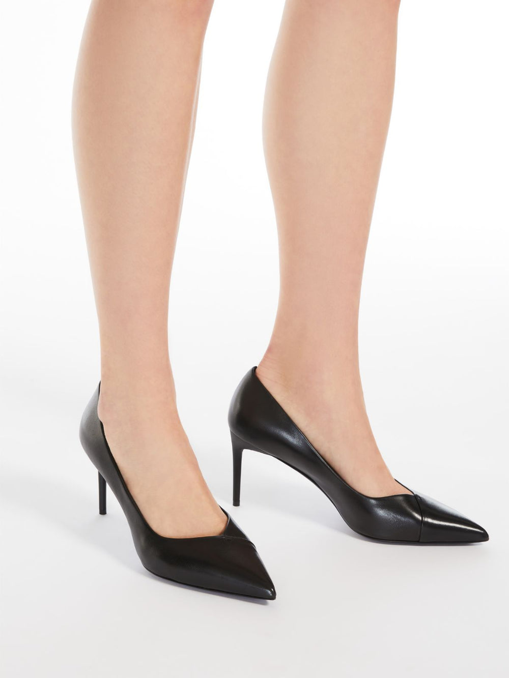 Nappa leather court shoes - Black