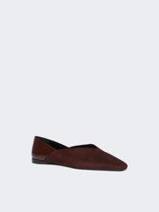 Suede and leather mules - Bordeaux