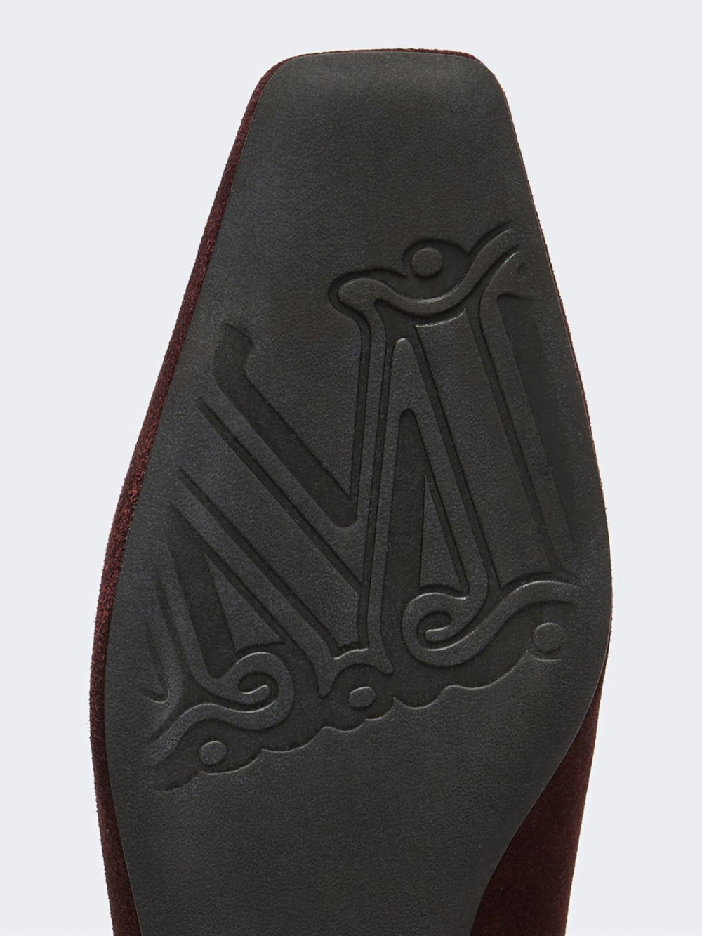 Suede and leather mules - Bordeaux