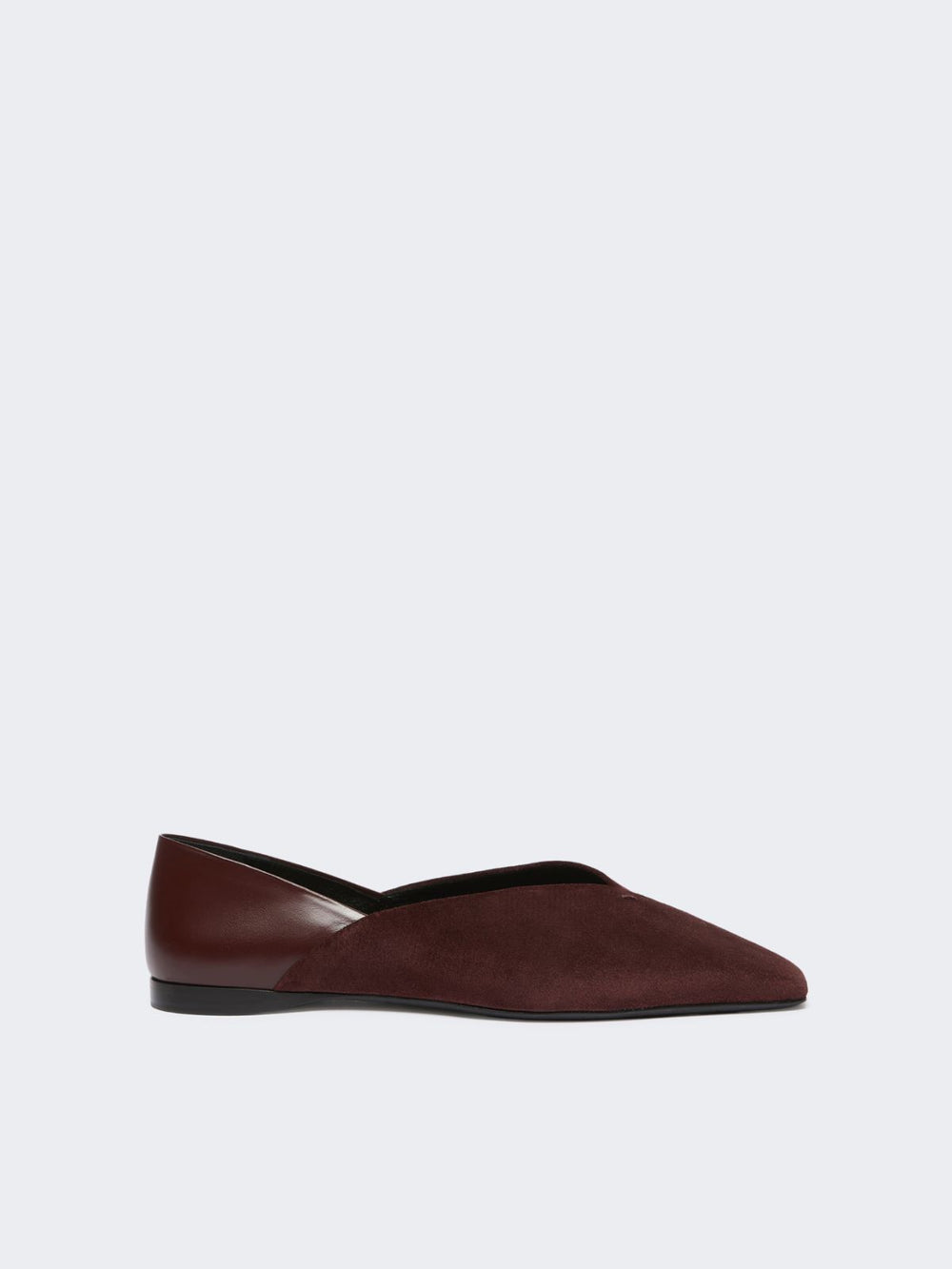 Suede and leather mules - Bordeaux