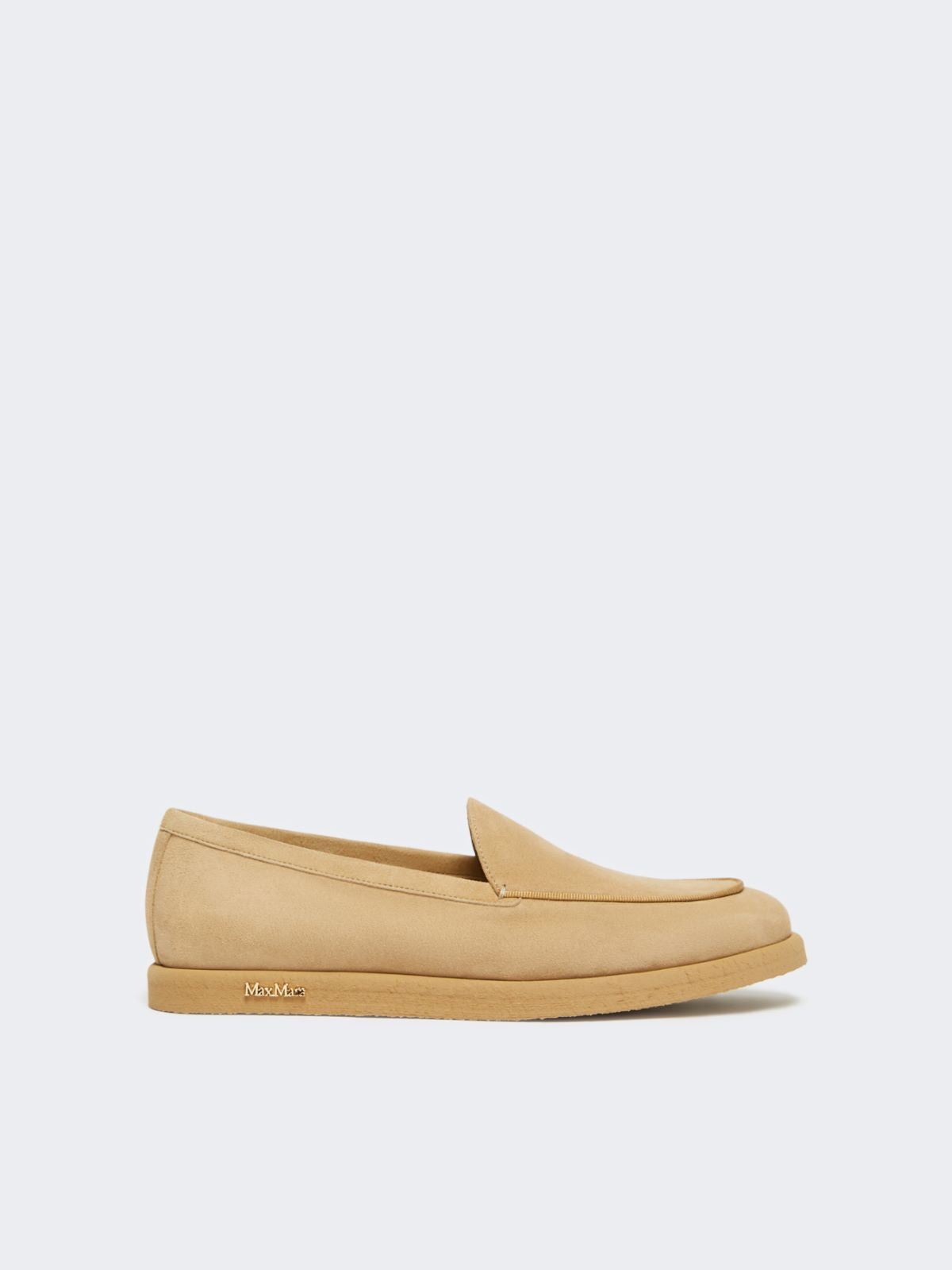 Lightweight suede loafers - Camel