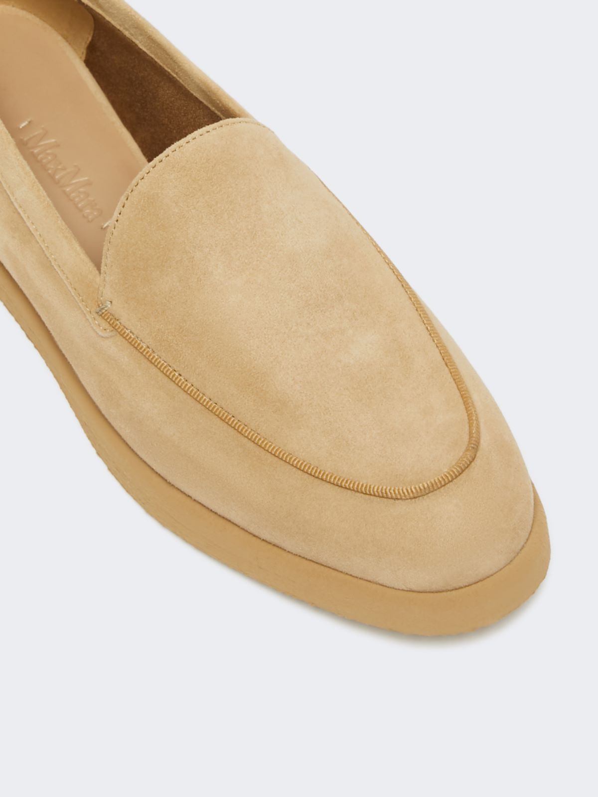 Lightweight suede loafers - Camel