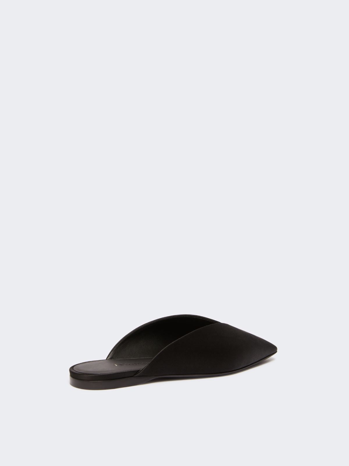 Viscose and silk satin mules - Black