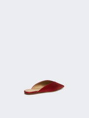 Viscose and silk satin mules - Red