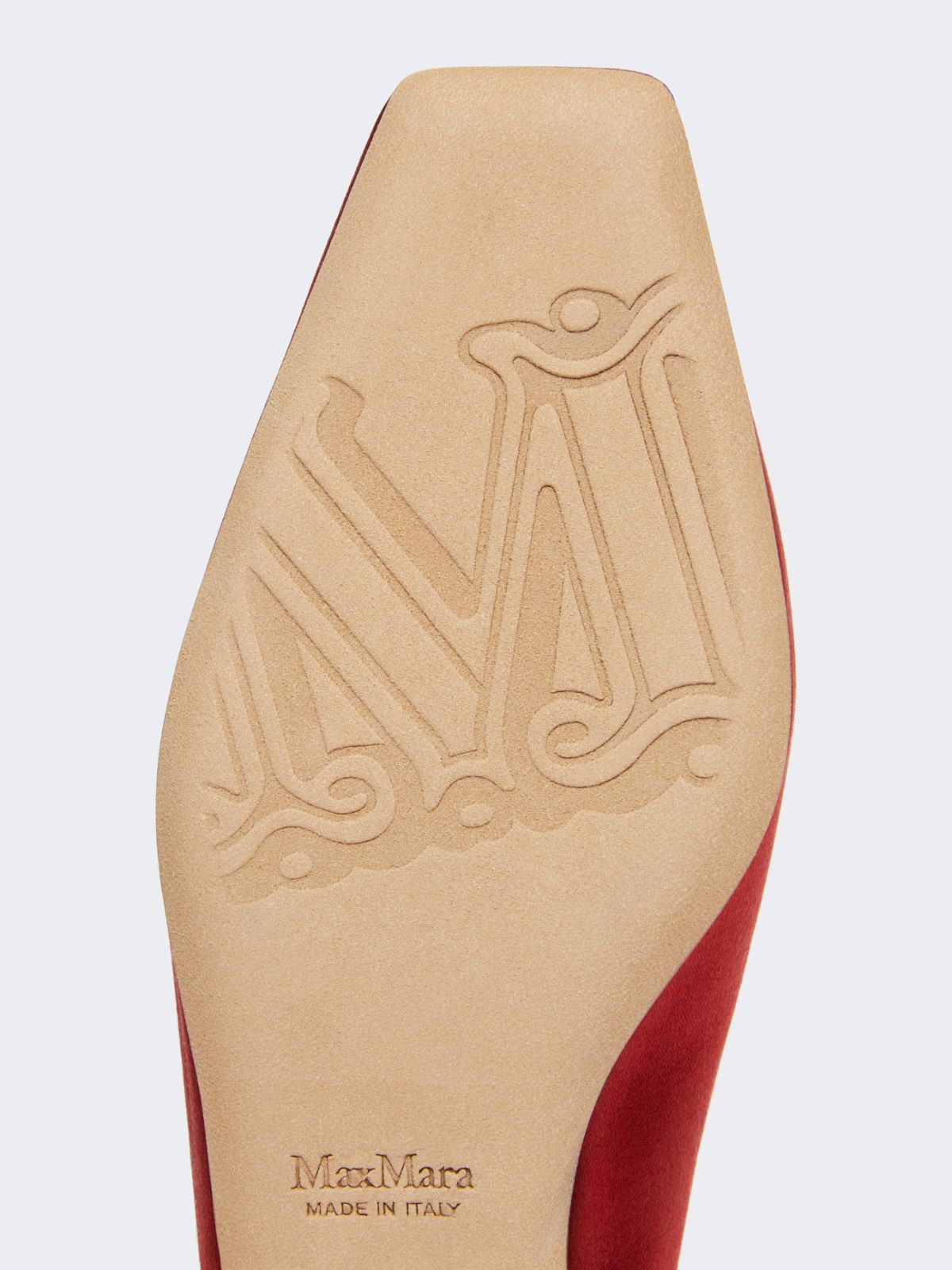 Viscose and silk satin mules - Red