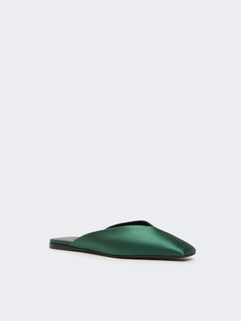 Viscose and silk satin mules - Emerald