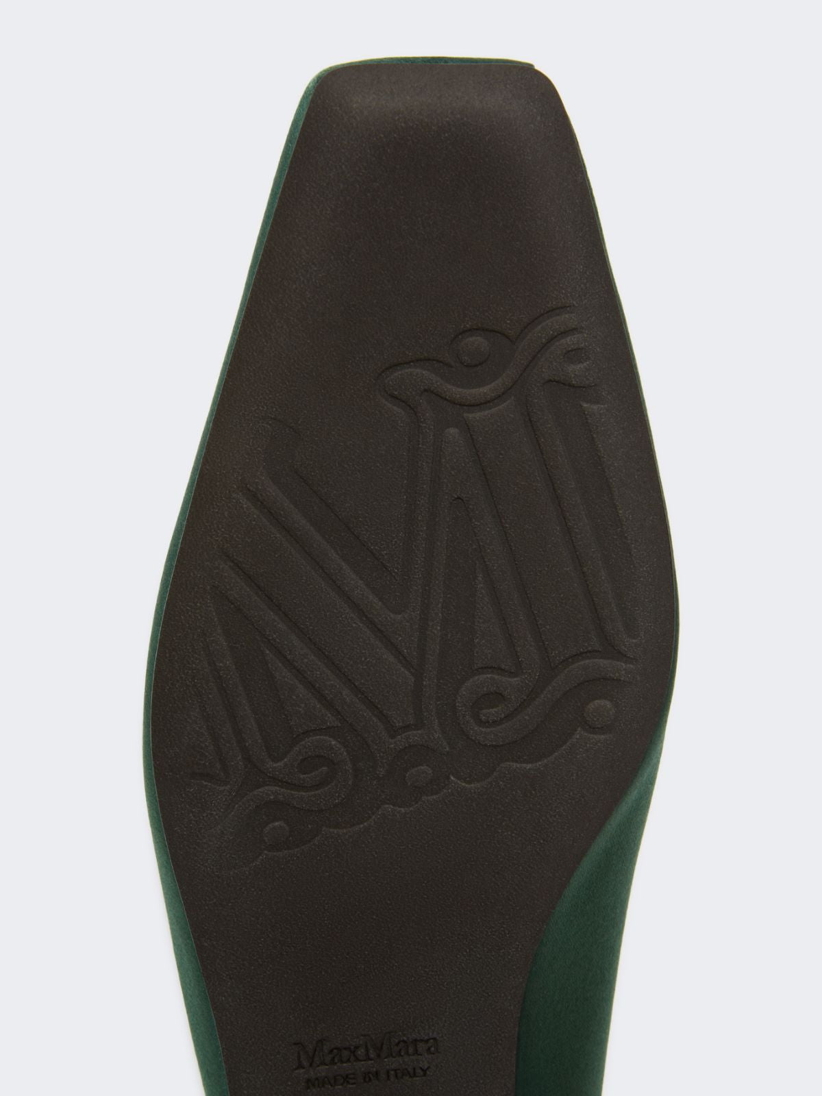 Viscose and silk satin mules - Emerald