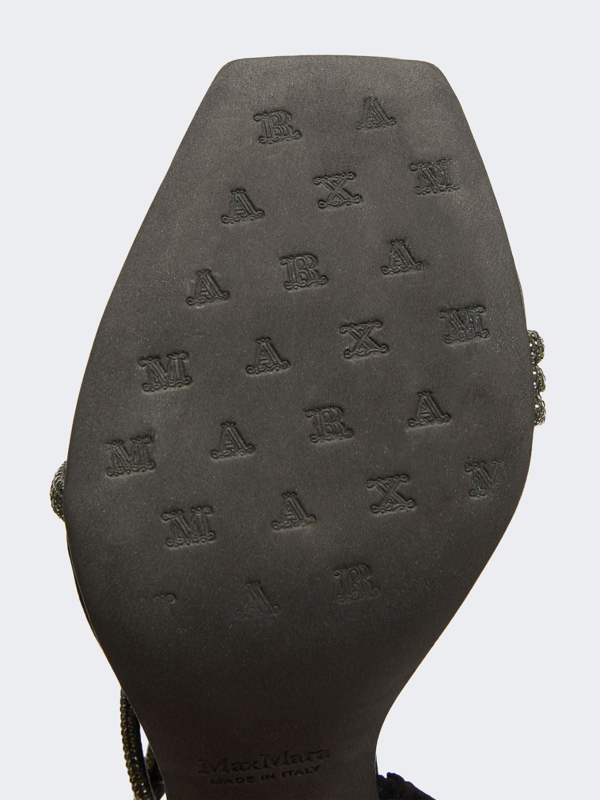 Satin and crystal sandals - Black