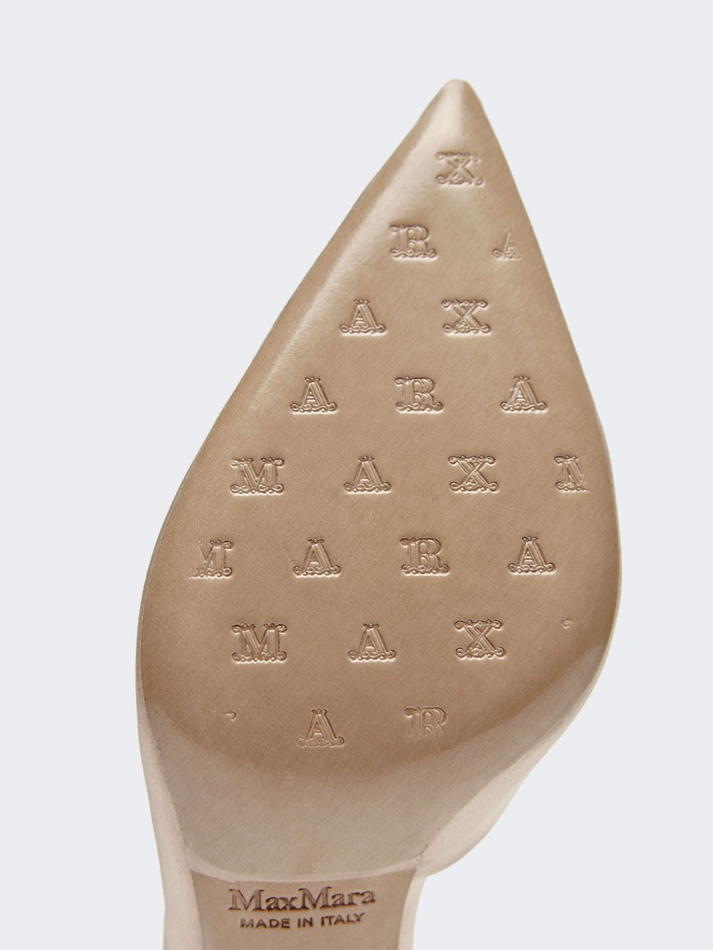 Crystal-adorned satin court shoes - Make up nude