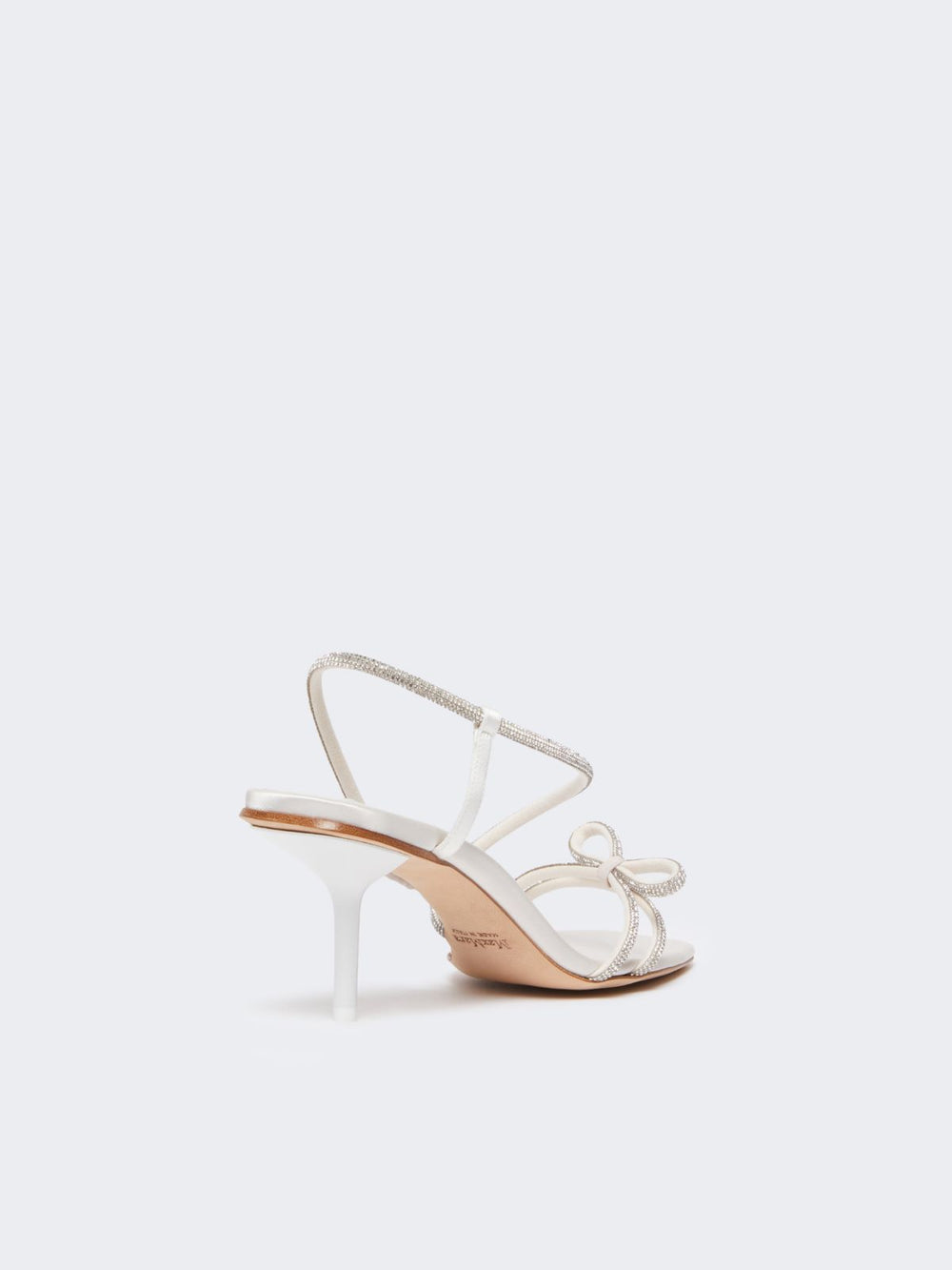 Satin and rhinestone sandals - Ivory