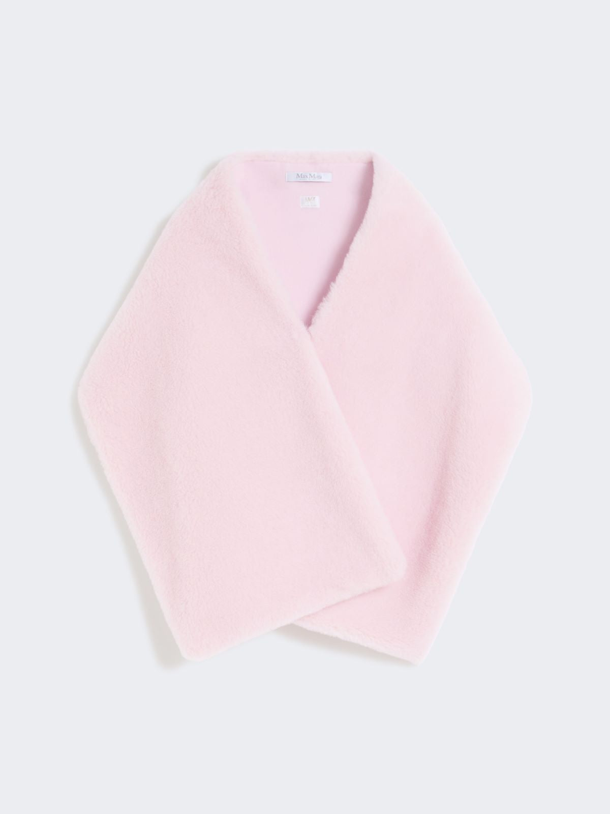 Alpaca and wool Teddy stole - Beige pink