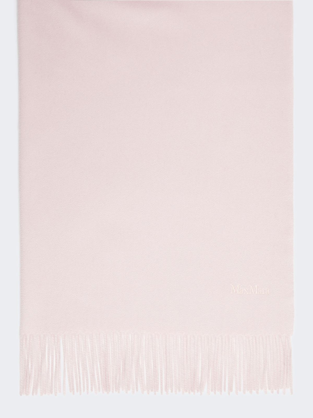 Embroidered and fringed cashmere stole - Pink