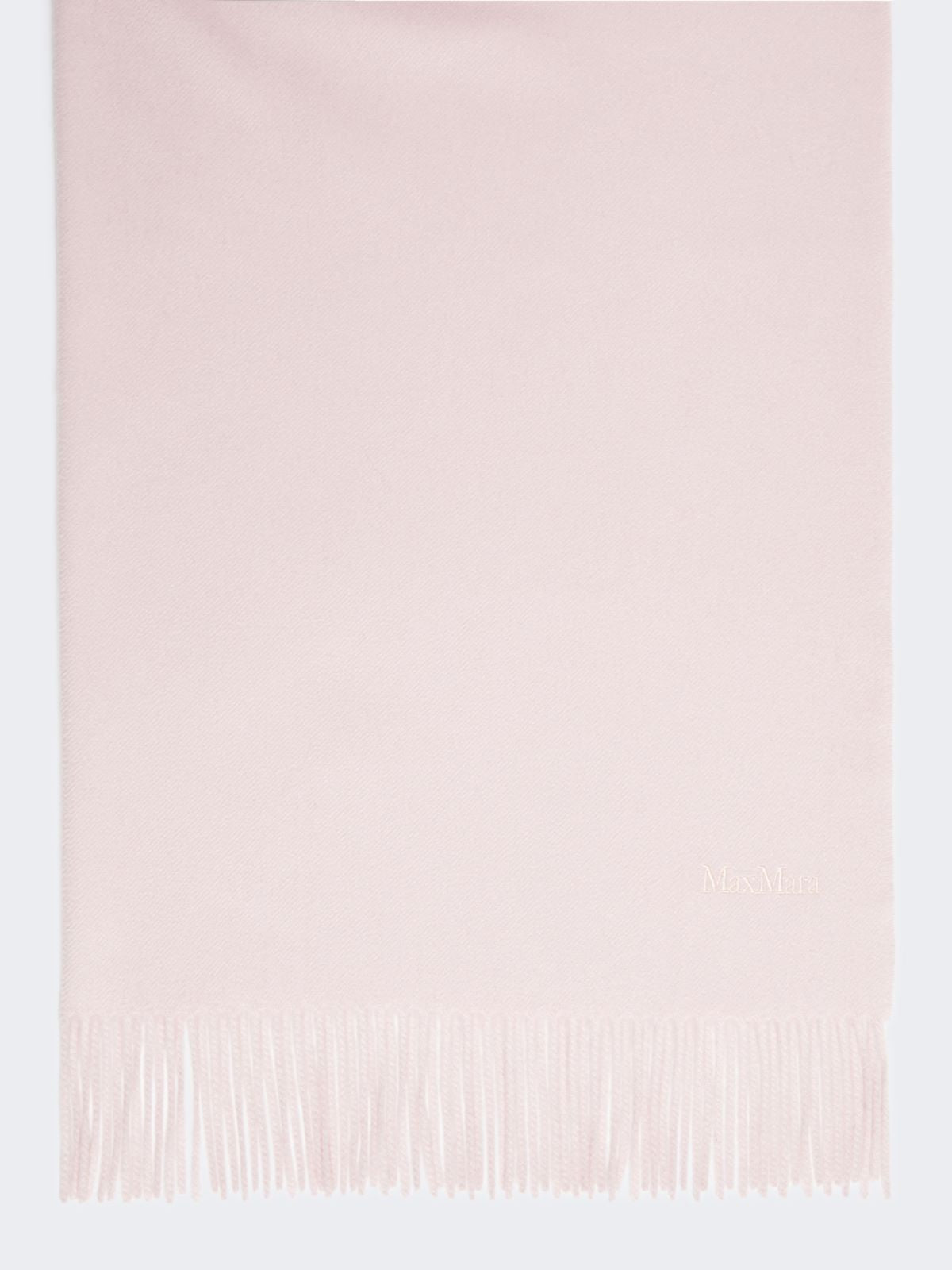 Embroidered and fringed cashmere stole - Pink
