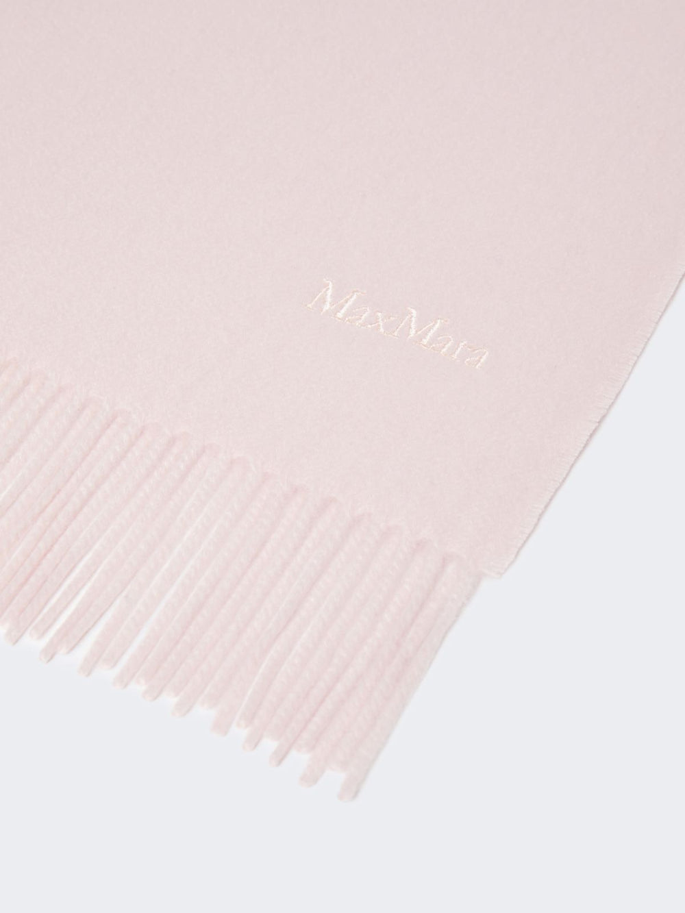 Embroidered and fringed cashmere stole - Pink