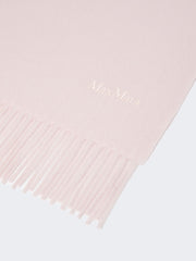 Embroidered and fringed cashmere stole - Pink