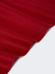Fringed cashmere stole - Dark red